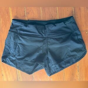 lululemon speed shorts - mid rise size 4